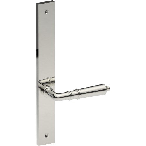 LATINA Door Handle on B02 INTERNAL Australian Standard Backplate, Visible Fixing (Half Set) in Polished Stainless Steel