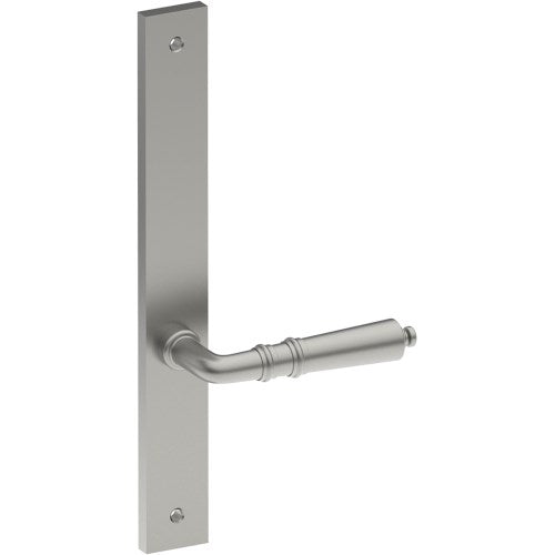 LATINA Door Handle on B02 INTERNAL Australian Standard Backplate, Visible Fixing (Half Set) in Satin Stainless