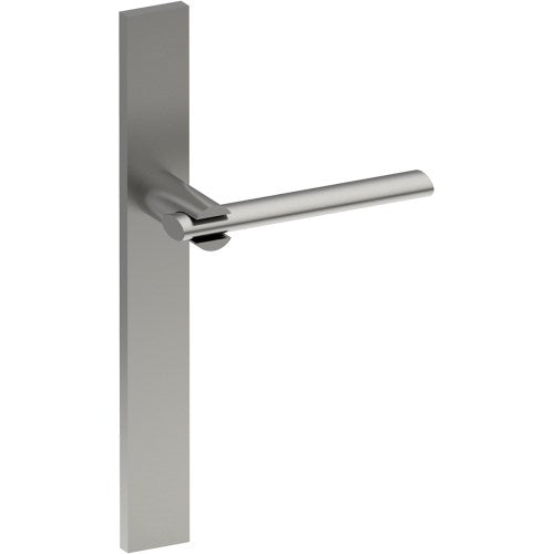 PRONTO Door Handle on B02 EXTERNAL European Standard Backplate, Concealed Fixing (Half Set)  in Satin Stainless