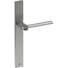 PRONTO Door Handle on B02 INTERNAL European Standard Backplate, Visible Fixing (Half Set)  in Satin Stainless