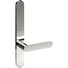 ROUBAIX Door Handle on B01 EXTERNAL Australian Standard Backplate, Concealed Fixing (Half Set) in Polished Stainless Steel