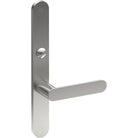 ROUBAIX Door Handle on B01 EXTERNAL Australian Standard Backplate with Emergency Release, Concealed Fixing (Half Set) 64mm CTC in Satin Stainless