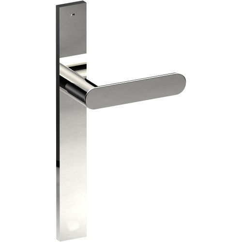 ROUBAIX Door Handle on B02 EXTERNAL European Standard Backplate, Concealed Fixing (Half Set) in Polished Stainless Steel