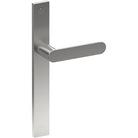 ROUBAIX Door Handle on B02 EXTERNAL European Standard Backplate, Concealed Fixing (Half Set) in Satin Stainless