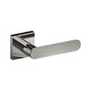 ROUBAIX Door Handles on Square Rose Concealed Fix Rose (Latch/Lock Sold Seperately) in Polished Stainless Steel