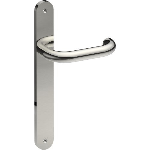 SAFETY Door Handle on B01 INTERNAL European Standard Backplate, Visible Fixing (Half Set) in Polished Stainless Steel