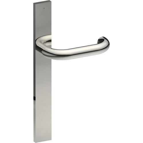 SAFETY Door Handle on B02 EXTERNAL European Standard Backplate, Concealed Fixing (Half Set) in Polished Stainless Steel
