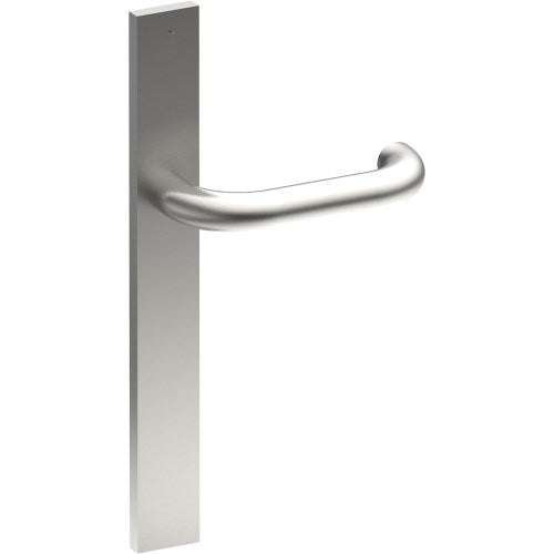 SAFETY Door Handle on B02 EXTERNAL European Standard Backplate, Concealed Fixing (Half Set) in Satin Stainless
