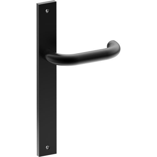 SAFETY Door Handle on B02 INTERNAL European Standard Backplate, Visible Fixing (Half Set) in Black Teflon