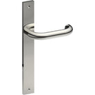 SAFETY Door Handle on B02 INTERNAL European Standard Backplate, Visible Fixing (Half Set) in Polished Stainless Steel