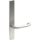 SAFETY Door Handle on B02 EXTERNAL Australian Standard Backplate, Concealed Fixing (Half Set) in Satin Stainless