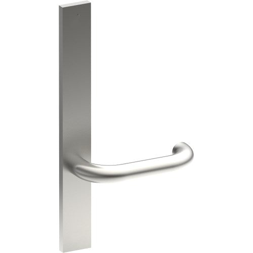 SAFETY Door Handle on B02 EXTERNAL Australian Standard Backplate, Concealed Fixing (Half Set) in Satin Stainless