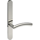 TRIESTE Door Handle on B01 EXTERNAL Australian Standard Backplate, Concealed Fixing (Half Set) in Polished Stainless Steel