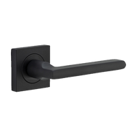 Door Lever Baltimore Square Rose Pair Matt Black H52xW52xP55mm
(Latch/Lock Sold Separately) in Matt Black