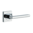Door Lever Baltimore Square Rose Pair Polished Chrome H52xW52xP55mm
(Latch/Lock Sold Separately) in Polished Chrome