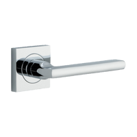 Door Lever Baltimore Square Rose Pair Polished Chrome H52xW52xP55mm
(Latch/Lock Sold Separately) in Polished Chrome