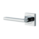 Door Lever Baltimore Rose Square Concealed Fix Left Hand Fixed Polished Chrome L118xP57mm BPH52xW52mm in Polished Chrome