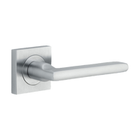 Door Lever Baltimore Square Rose Pair Brushed Chrome H52xW52xP55mm
(Latch/Lock Sold Separately) in Brushed Chrome