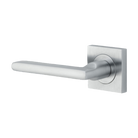 Door Lever Baltimore Rose Square Concealed Fix Left Hand Fixed Brushed Chrome L118xP57mm BPH52xW52mm in Brushed Chrome