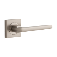 Door Lever Baltimore Square Rose Pair Satin Nickel H52xW52xP55mm
(Latch/Lock Sold Separately) in Satin Nickel