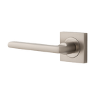 Door Lever Baltimore Rose Square Concealed Fix Left Hand Fixed Satin Nickel L118xP57mm BPH52xW52mm in Satin Nickel