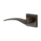 Door Lever Oxford Rose Square Concealed Fix Left Hand Fixed Signature Brass L125xP63mm BPH52xW52mm in Signature Brass