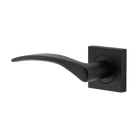 Door Lever Oxford Rose Square Concealed Fix Left Hand Fixed Matt Black L125xP63mm BPH52xW52mm in Matt Black