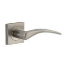 Door Lever Oxford Square Rose Pair Satin Nickel H52xW52xP60mm
(Latch/Lock Sold Separately) in Satin Nickel