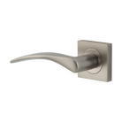 Door Lever Oxford Rose Square Concealed Fix Left Hand Fixed Satin Nickel L125xP63mm BPH52xW52mm in Satin Nickel