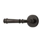 Door Lever Verona Round Rose Single Signature Brass D52xP59mm - Left Hand Fixed in Signature Brass