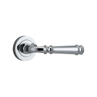 Door Lever Verona Round Rose Pair Polished Chrome D52xP59mm

(Latch/Lock Sold Separately) in Polished Chrome