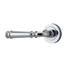 Door Lever Verona Rose Round Concealed Fix Left Hand Fixed Polished Chrome L122 xP59mm BPD52mm in Polished Chrome