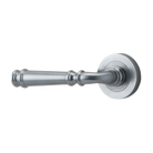 Door Lever Verona Rose Round Concealed Fix Left Hand Fixed Brushed Chrome L122 xP59mm BPD52mm in Brushed Chrome