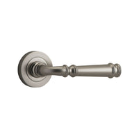 Door Lever Verona Round Rose Pair Satin Nickel D52xP59mm
(Latch/Lock Sold Separately) in Satin Nickel