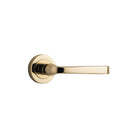 Door Lever Annecy Round Rose Pair Polished Brass D52xP65mm
(Latch/Lock Sold Separately) in Polished Brass