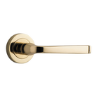 Door Lever Annecy Round Rose Pair Polished Brass D52xP65mm
(Latch/Lock Sold Separately) in Polished Brass
