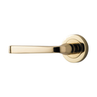 Door Lever Annecy Rose Round Concealed Fix Left Hand Fixed Polished Brass L117xP66mm BPD52mm in Polished Brass
