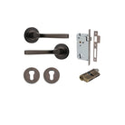 Door Lever Annecy Round Rose Pair Signature Brass D52xP65mm Entrance Kit, Mortice Lock Euro Signature Brass CTC85mm Backset 60mm, Euro Cylinder Dual Function 5 Pin Signature Brass L65mm KA1, Escutcheon Euro Concealed Fix Round Pair Signature Brass … in Signature Brass