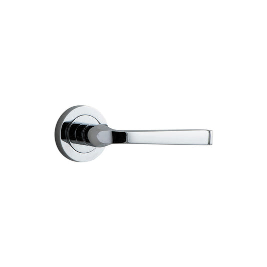 Door Lever Annecy Round Rose Pair Polished Chrome D52xP65mm

(Latch/Lock Sold Separately) in Polished Chrome