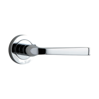 Door Lever Annecy Round Rose Pair Polished Chrome D52xP65mm
(Latch/Lock Sold Separately) in Polished Chrome