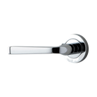 Door Lever Annecy Rose Round Concealed Fix Left Hand Fixed Polished Chrome L117xP66mm BPD52mm in Polished Chrome