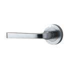 Door Lever Annecy Rose Round Concealed Fix Left Hand Fixed Brushed Chrome L117xP66mm BPD52mm in Brushed Chrome