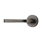 Door Lever Annecy Rose Round Concealed Fix Left Hand Fixed Distressed Nickel L117xP66mm BPD52mm in Distressed Nickel