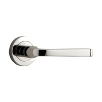 Door Lever Annecy Round Rose Pair Polished Nickel D52xP65mm
(Latch/Lock Sold Separately) in Polished Nickel