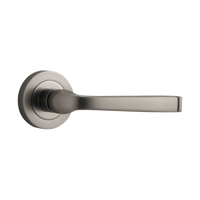Door Lever Annecy Round Rose Pair Satin Nickel D52xP65mm
(Latch/Lock Sold Separately) in Satin Nickel