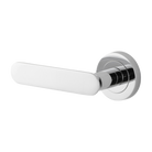 Door Lever Bronte Rose Round Concealed Fix Left Hand Fixed Polished Chrome L117xP56mm BPD52mm in Polished Chrome