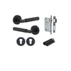 Door Lever Brunswick Rose Round Pair Matt Black L120xP60mm BPD52mm Mortice Lock Euro Matt Black CTC85mm Backset 60mm Euro Cylinder Dual Function 5 Pin Matt Black 65mm KA4 Escutcheon Euro Concealed Fix Round Pair Matt Black D52xP10mm in Matt Black