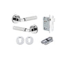 Door Lever Brunswick Rose Round Pair Polished Chrome L120xP60mm BPD52mm Mortice Lock Euro Polished Chrome CTC85mm Backset 60mm Euro Cylinder Dual Function 5 Pin Polished Chrome 65mm KA4 Escutcheon Euro Concealed Fix Round Pair D52xP10mm in Polished Chrome