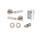 Door Lever Brunswick Rose Round Pair Satin Nickel L120xP60mm BPD52mm Mortice Lock Euro Satin Nickel CTC85mm Backset 60mm Euro Cylinder Dual Function 5 Pin Satin Nickel 65mm KA4 Escutcheon Euro Concealed Fix Round Pair Satin Nickel D52xP10mm in Satin Nicke