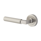 Door Lever Brunswick Rose Round Concealed Fix Left Hand Fixed Satin Nickel L120xP60mm BPD52mm in Satin Nickel
